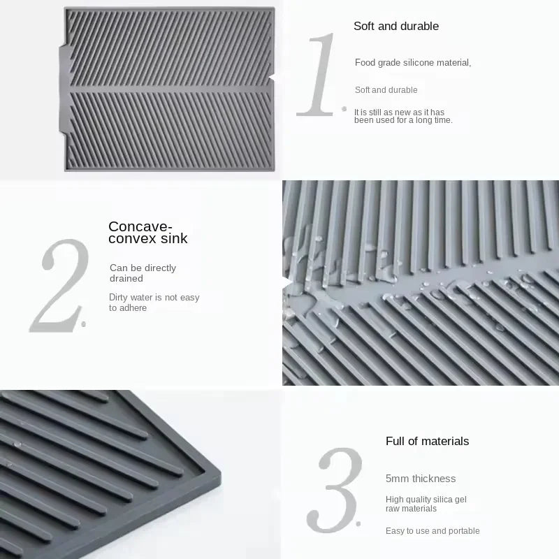 Silicone Kitchen Drain & Drying Mat