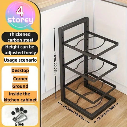 Multi Layer Kitchen Pot & Pan Storage Rack