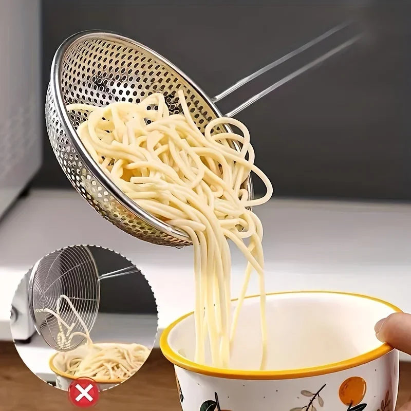 Stainless Steel Fine Mesh Colander with Wooden Handle