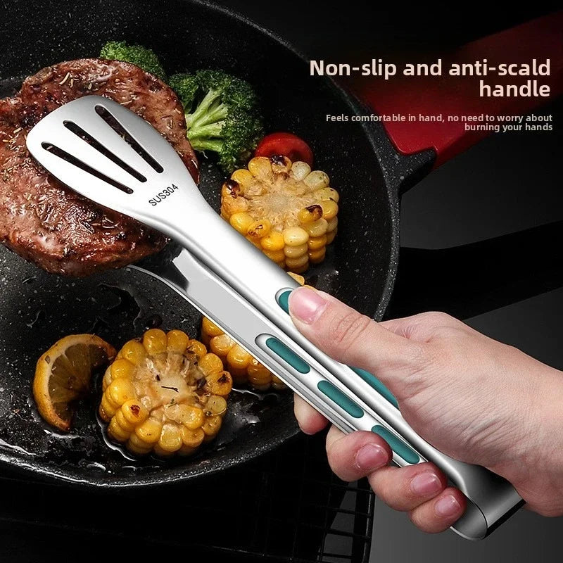 Stainless Steel Heat Resistant Steak & BBQ Cooking Tongs