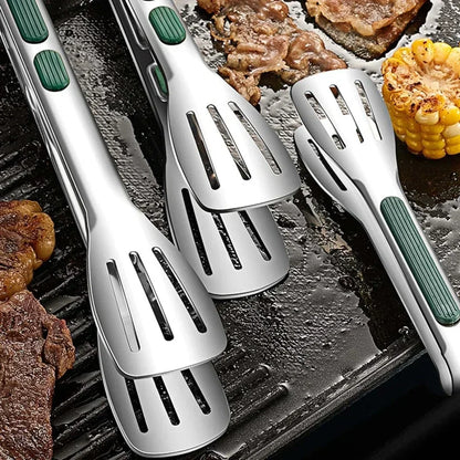 Stainless Steel Heat Resistant Steak & BBQ Cooking Tongs