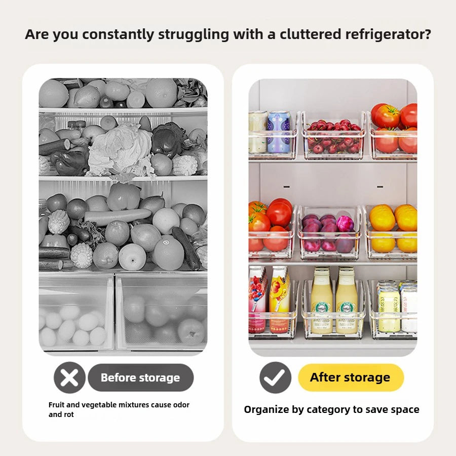 Fridge Storage Containers for Fruits Vegetables & Drinks