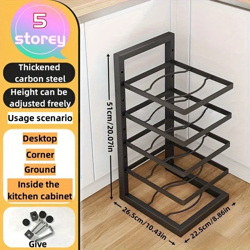 Multi Layer Kitchen Pot & Pan Storage Rack