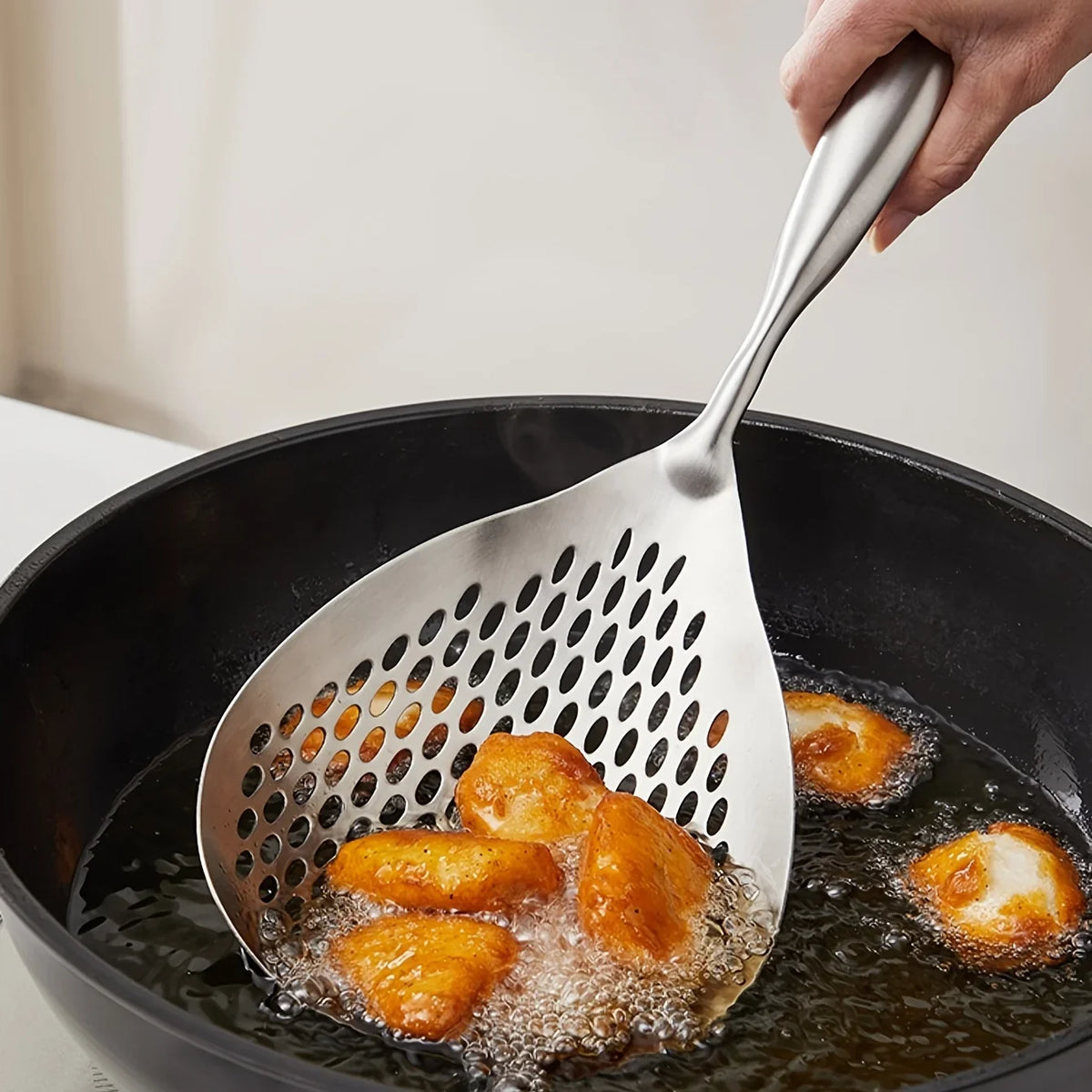 Stainless Steel Frying & Cooking Skimmer
