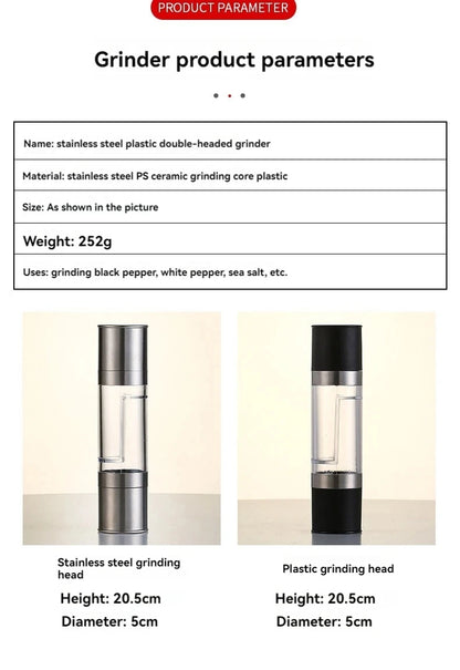 2-in-1 Manual Salt & Pepper Grinder