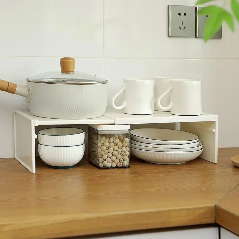 Adjustable Kitchen Cabinet Shelf Organizer