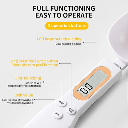 Digital Spoon Scale for Flour, Milk & Coffee