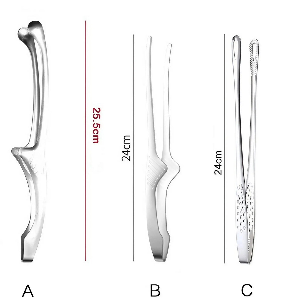 304 Stainless Steel BBQ & Steak Cooking Tongs