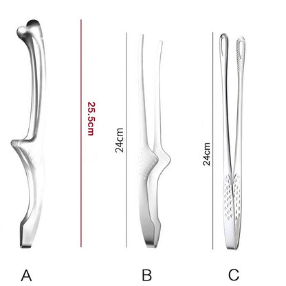 304 Stainless Steel BBQ & Steak Cooking Tongs