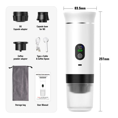 Portable 3-in-1 Espresso Coffee Machine