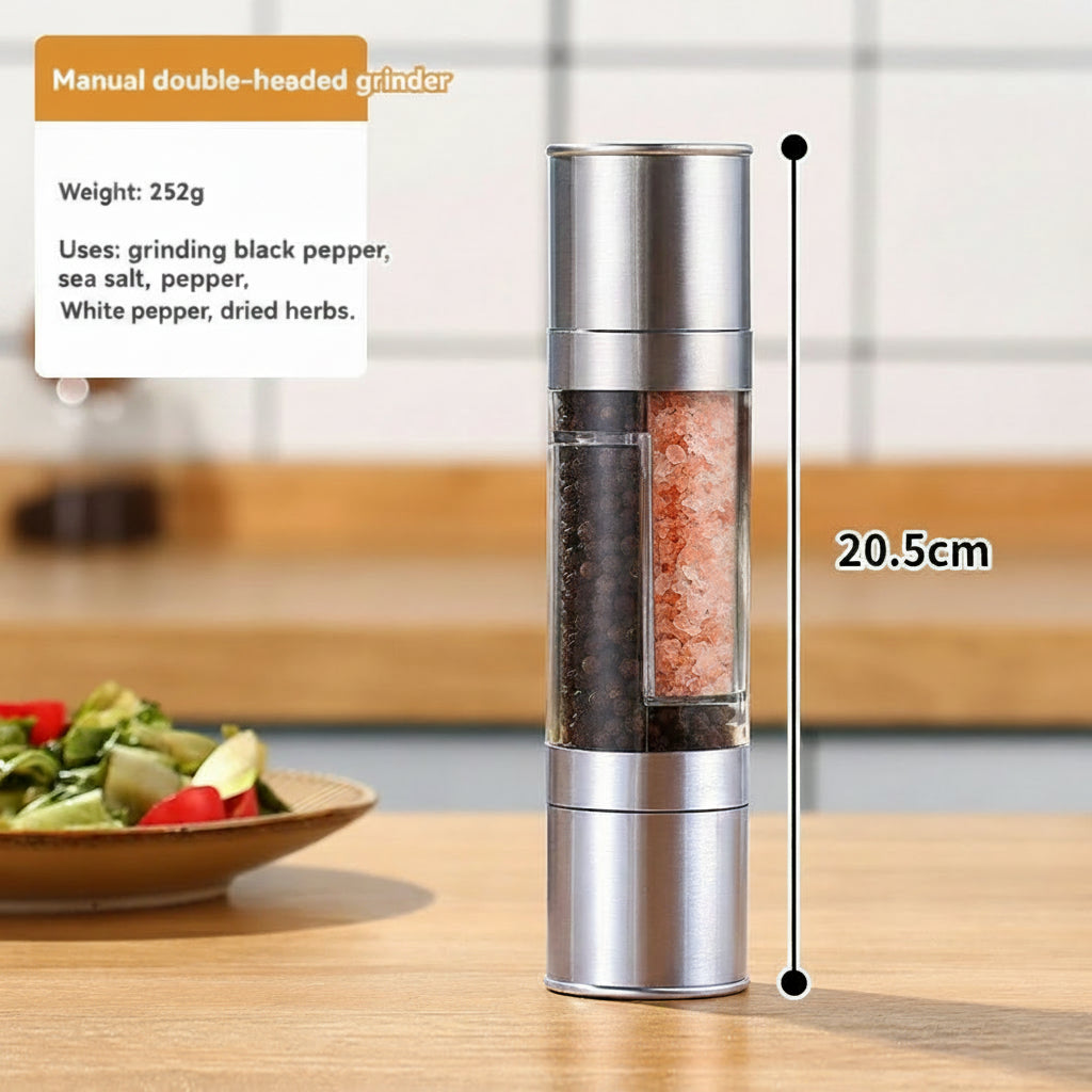 2-in-1 Manual Salt & Pepper Grinder