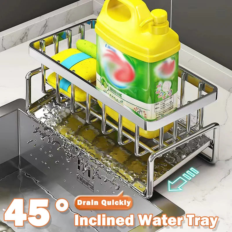Stainless Steel Sink Cleaning Storage Rack