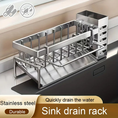 Stainless Steel Sink Cleaning Storage Rack