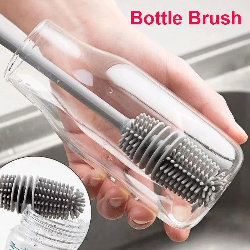 Silicone Milk Bottle & Glass Cleaning Brush