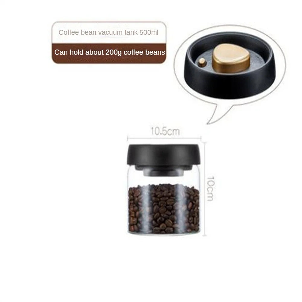 Vacuum Sealed Glass Coffee Bean Storage Container