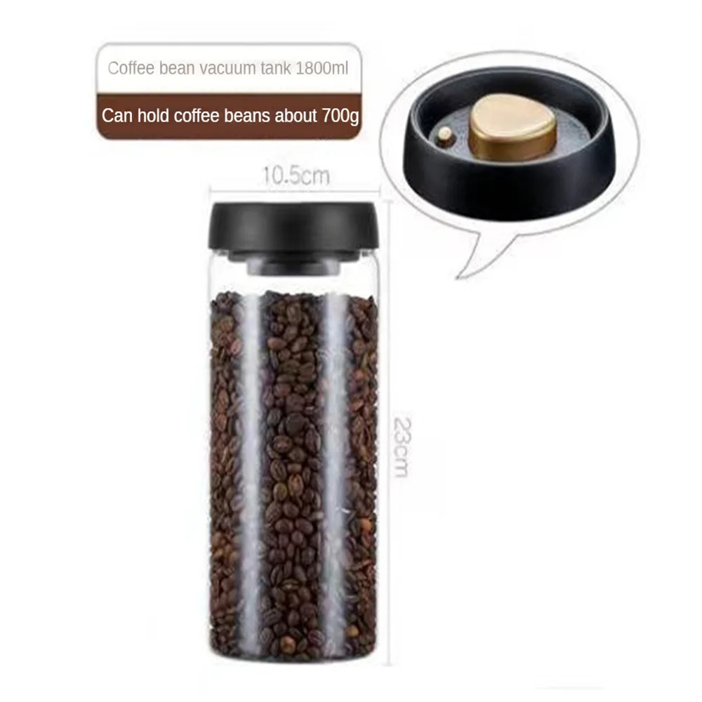 Vacuum Sealed Glass Coffee Bean Storage Container