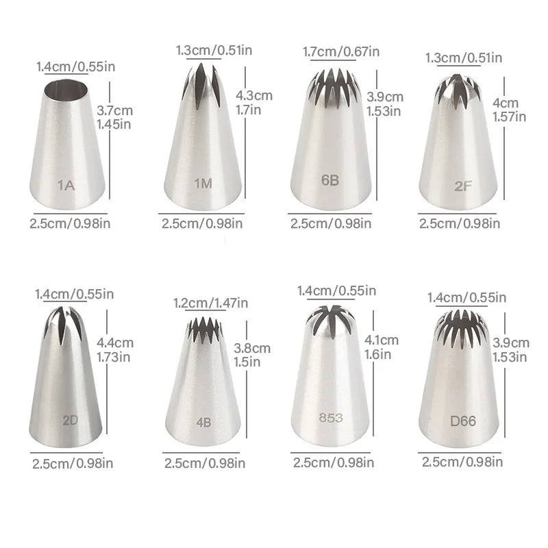 8pcs Cake Icing Piping Nozzles