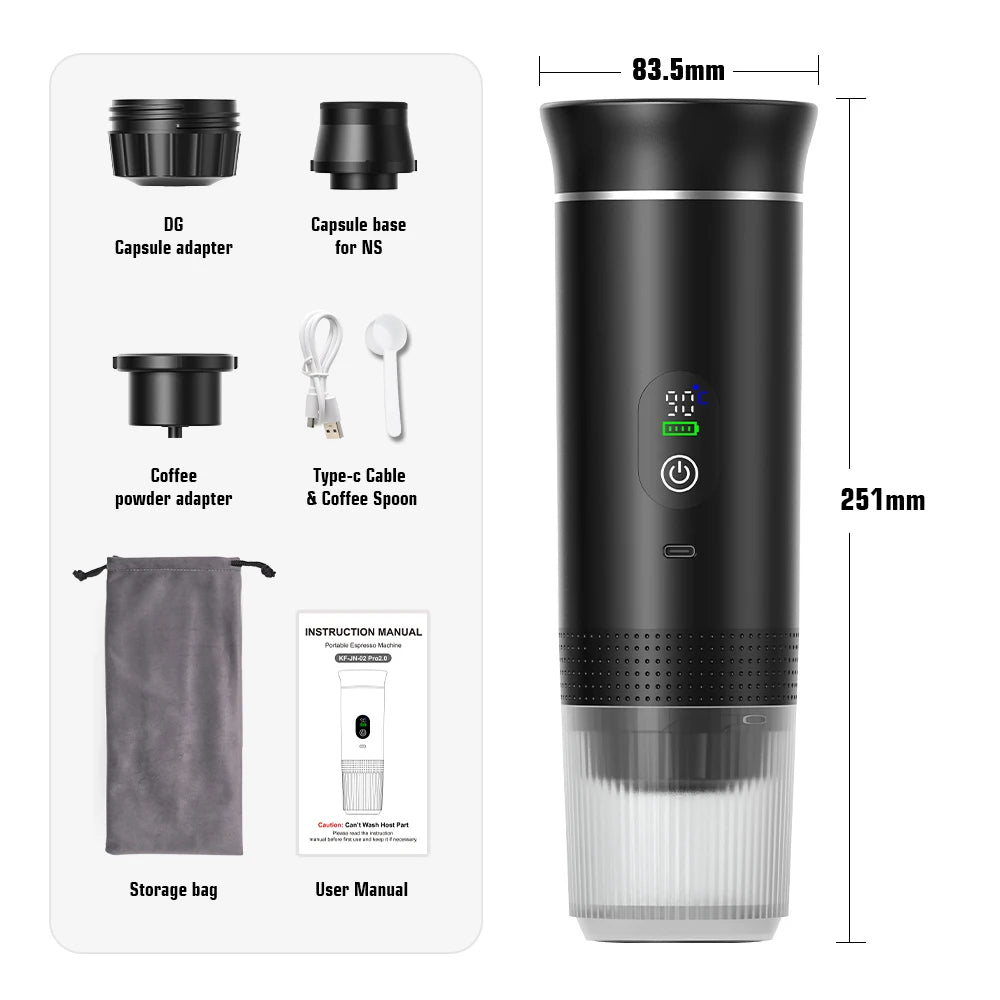 Portable 3-in-1 Espresso Coffee Machine