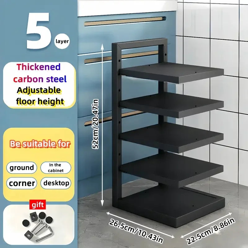 Multi Layer Kitchen Pot & Pan Storage Rack