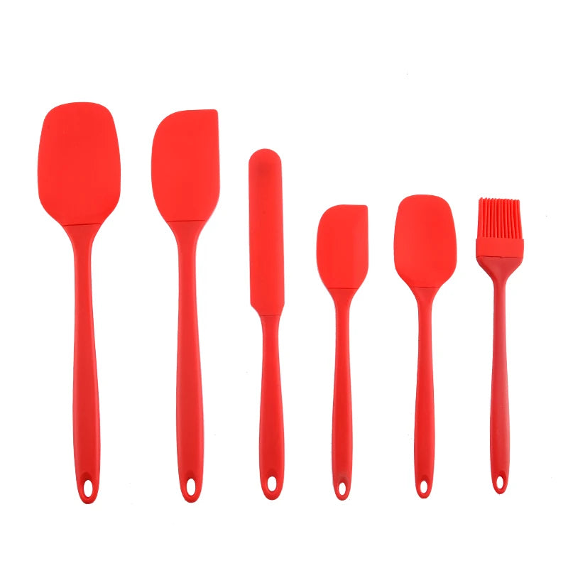 Silicone Spatula, Scraper & Oil Brush Set