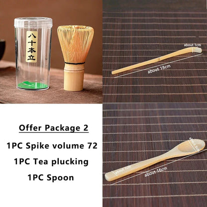Japanese Matcha Tea Set with Bamboo Whisk