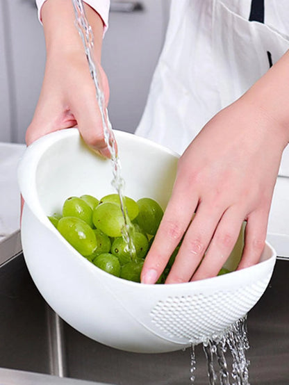 Kitchen Colander Rice & Fruit Washing Basket
