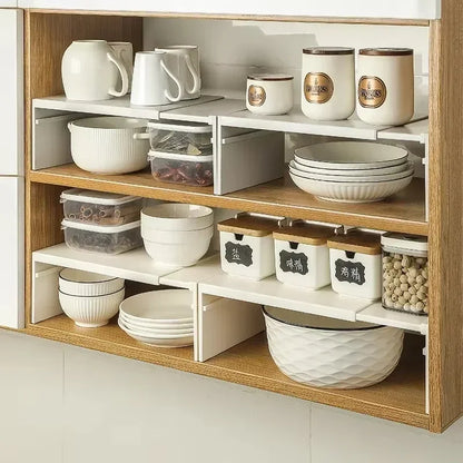 Adjustable Kitchen Cabinet Shelf Organizer