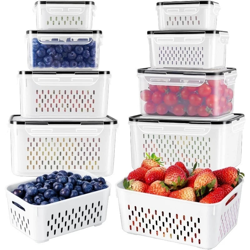 Fridge Fruit & Vegetable Storage Box Set