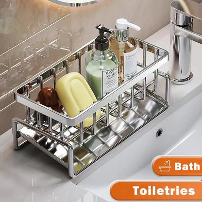 Stainless Steel Sink Cleaning Storage Rack
