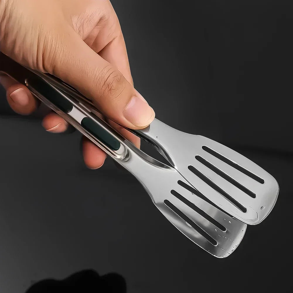 Stainless Steel Heat Resistant Steak & BBQ Cooking Tongs