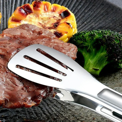 Stainless Steel Heat Resistant Steak & BBQ Cooking Tongs