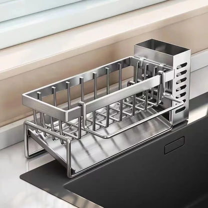 Stainless Steel Sink Cleaning Storage Rack