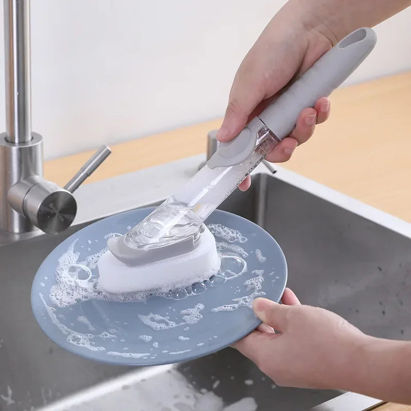 2-in-1 Long Handle Dishwashing Brush