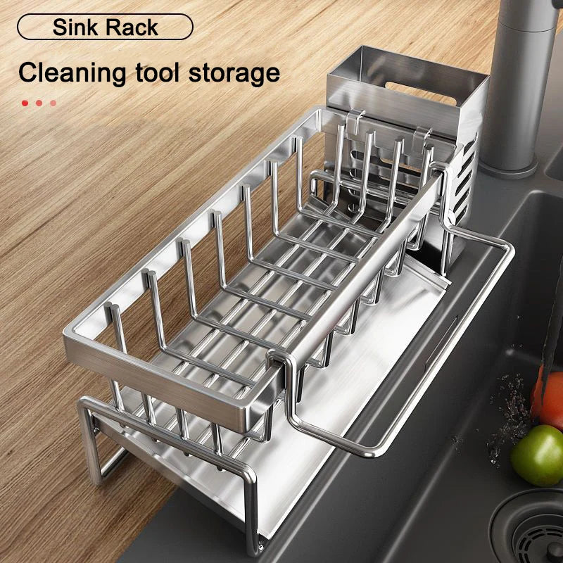 Stainless Steel Sink Cleaning Storage Rack