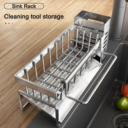 Stainless Steel Sink Cleaning Storage Rack