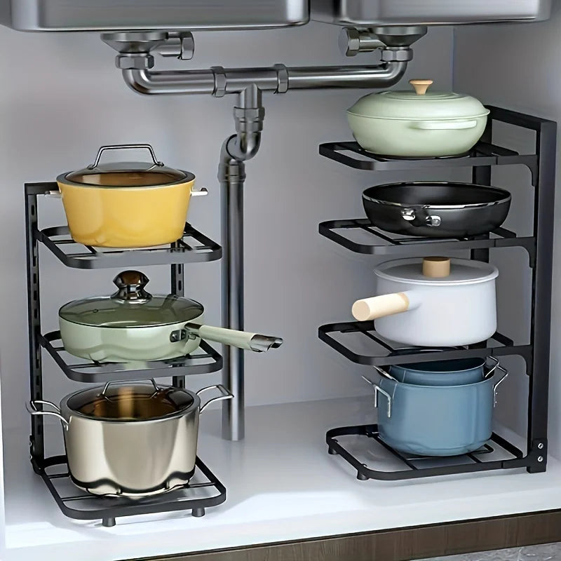 Multi Layer Kitchen Pot & Pan Storage Rack