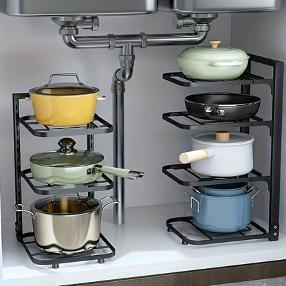 Multi Layer Kitchen Pot & Pan Storage Rack