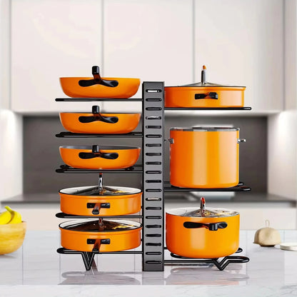 8 Tier Space Saving Pot Rack Organizer