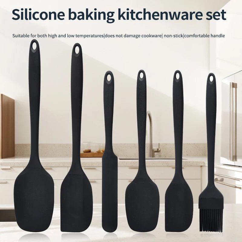 Silicone Spatula, Scraper & Oil Brush Set