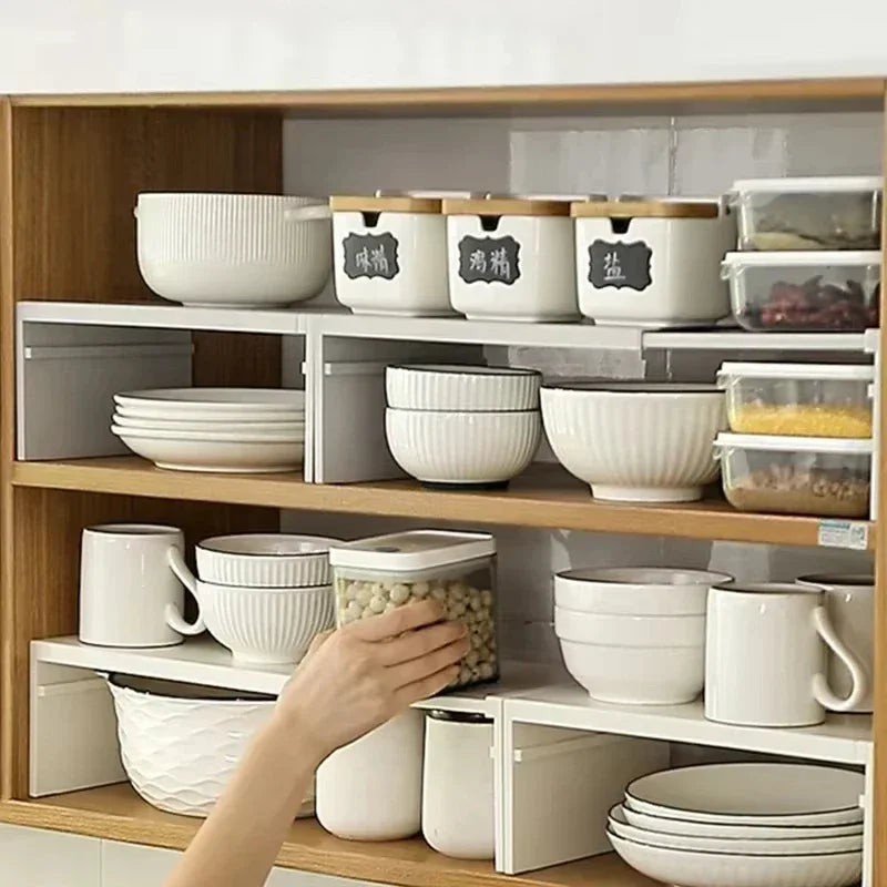 Adjustable Kitchen Cabinet Shelf Organizer