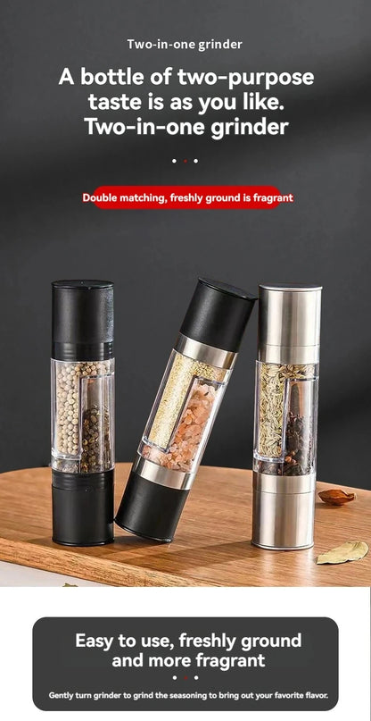2-in-1 Manual Salt & Pepper Grinder