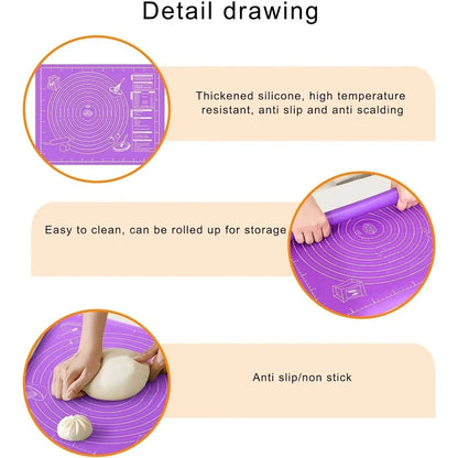 Non-Stick Reusable Dough Kneading & Rolling Mat