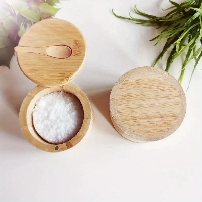 Bamboo Salt & Seasoning Storage Jar