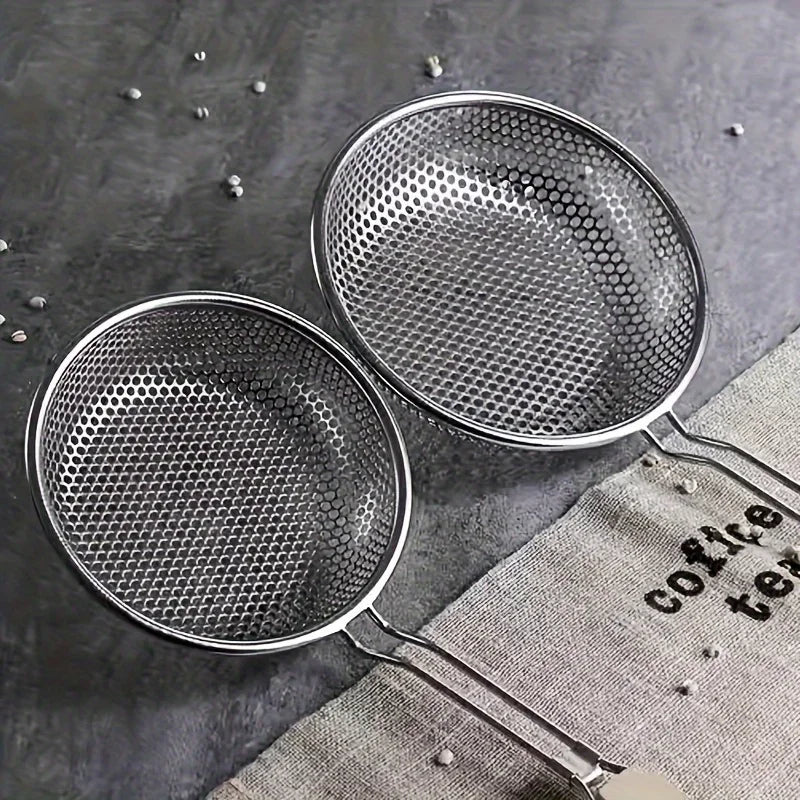 Stainless Steel Fine Mesh Colander with Wooden Handle