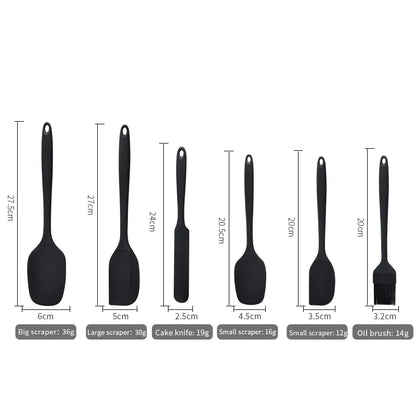Silicone Spatula, Scraper & Oil Brush Set