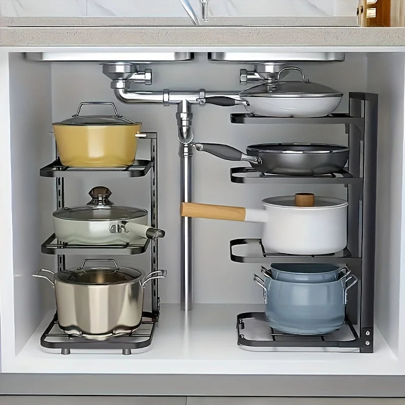 Multi Layer Kitchen Pot & Pan Storage Rack