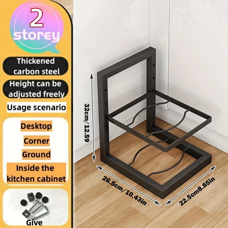 Multi Layer Kitchen Pot & Pan Storage Rack