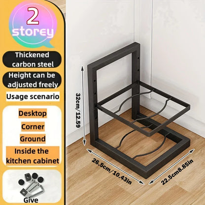 Multi Layer Kitchen Pot & Pan Storage Rack