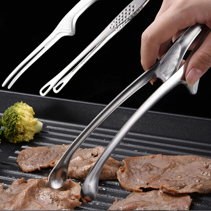 304 Stainless Steel BBQ & Steak Cooking Tongs