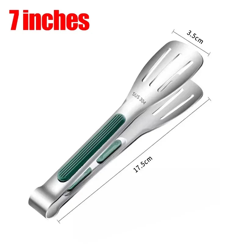 Stainless Steel Heat Resistant Steak & BBQ Cooking Tongs